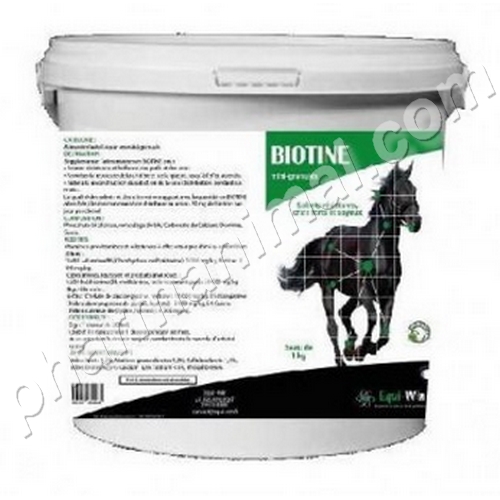 BIOTINE EQUIWIN(+ DOSEUR 25 G) 	pot/1 kg  	pdr or