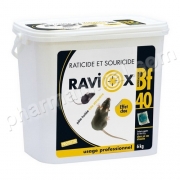 RAVIOX BF40 (BRODIFACOUM 40)**	seau/6 kg	PROTECTA