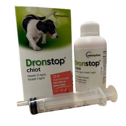 DRONSTOP CHIOT (+ SER 5 ML)  fl/50 ml  	susp buv