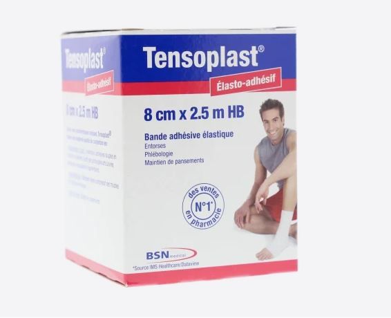 BANDE TENSOPLAST HB            	8cm*2,5m