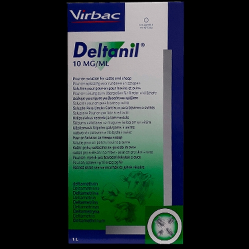 DELTANIL 10 MG/ML POUR ON      	fl/1 l    sol ext