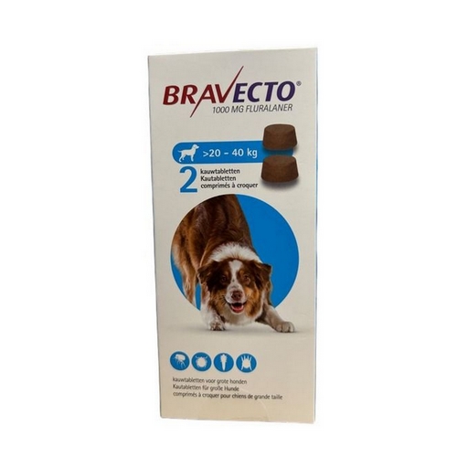 BRAVECTO CHIEN (20-40 KG)     b/2       cpr