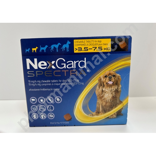 NEXGARD SPECTRA CN S(3,5-7,5KG)	 b/15     cpr      (ordonnance o