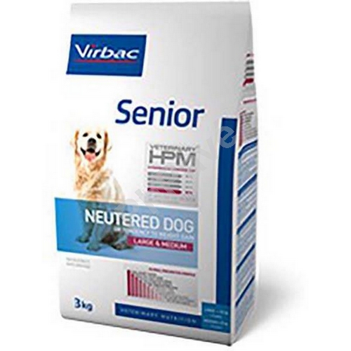 VIRBAC VETERINARY HPM SENIOR NEUTERED DOG LARGE  MEDIUM Sac de 3