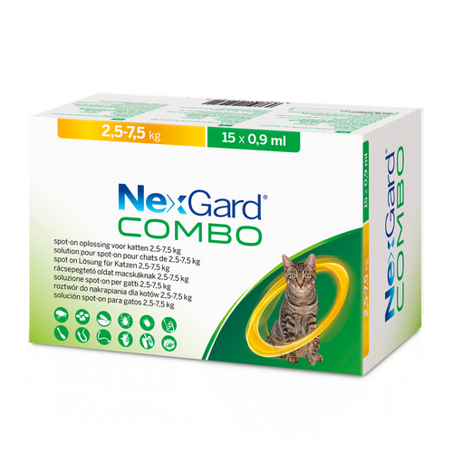 NEXGARD COMBO CHAT S (<2,5KG)  	plaq/15   	sol ext