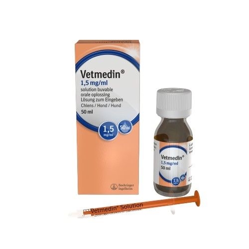 VETMEDIN 1,5 MG/ML SOL ORALE   	fl/50 ml  sol buv