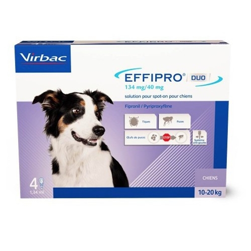 EFFIPRO DUO CHIEN 134MG (10-20 KG)  PLAQ/4