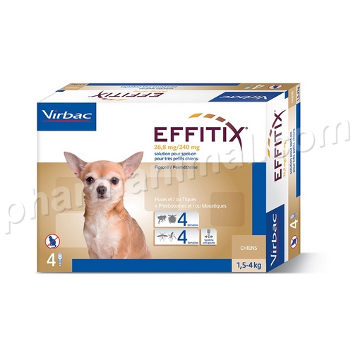 EFFITIX CHIEN (1,5-4 KG)       	plaq/4    	sol ext