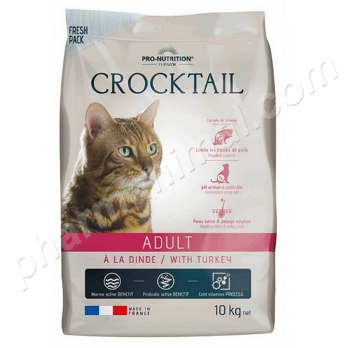 CROCKTAIL ADULT DINDE          	sac/10 kg aliment