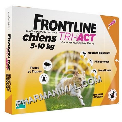 FRONTLINE TRI-ACT CHIEN S (5-10 KG) PLAQ/3 FRONTLINE TRI-ACT CHIEN S (5-10 KG) PLAQ/3