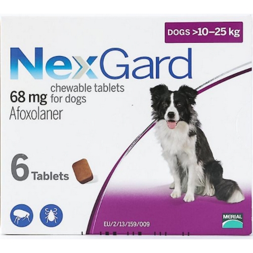 NEXGARD CHIEN L (10-25 KG)   b/6   cpr   (ordonnance obligatoire