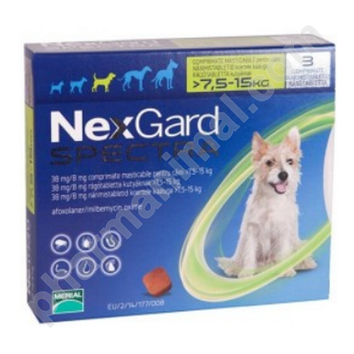 NEXGARD SPECTRA CN M (7.5-15 KG) 	b/3    (ordonnance obligatoire