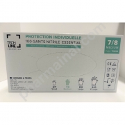 GANTS NITRILE BLEU N.PDR 7/8  	b/100