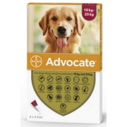 ADVOCATE CHIEN 2,5ML (10-25KG) 	plaq/3    sol ext